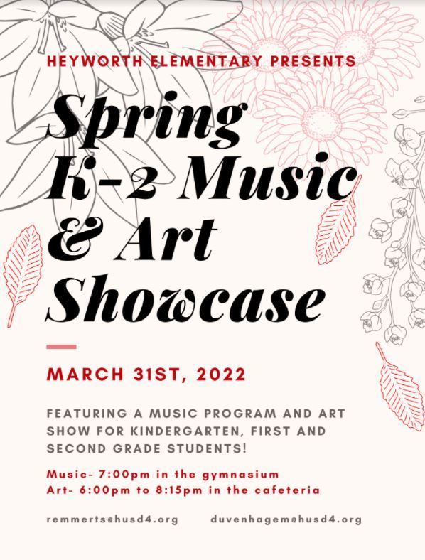 K-2 Music and Art Show