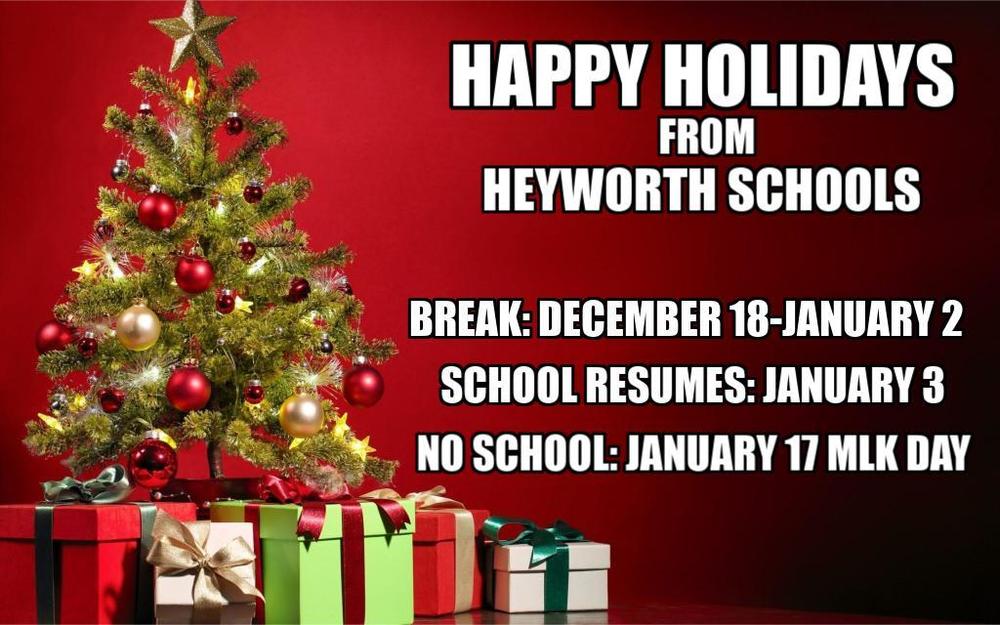 Happy Holidays from Heyworth School